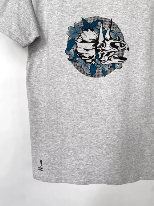 T-shirt homme motif "Dinoflore" bleu