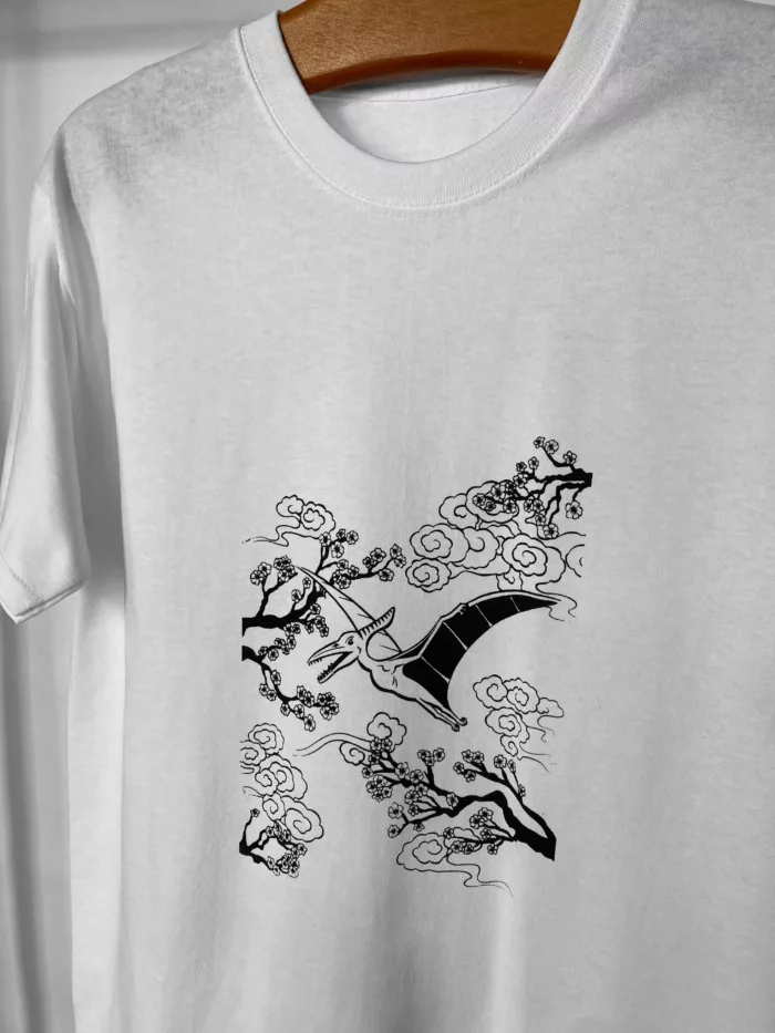 T-shirt homme blanc motif "Estampe"