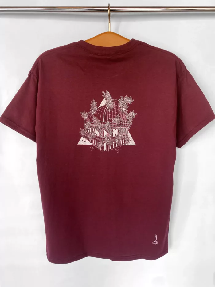 T-shirt homme bordeaux motif "Urbain #2"