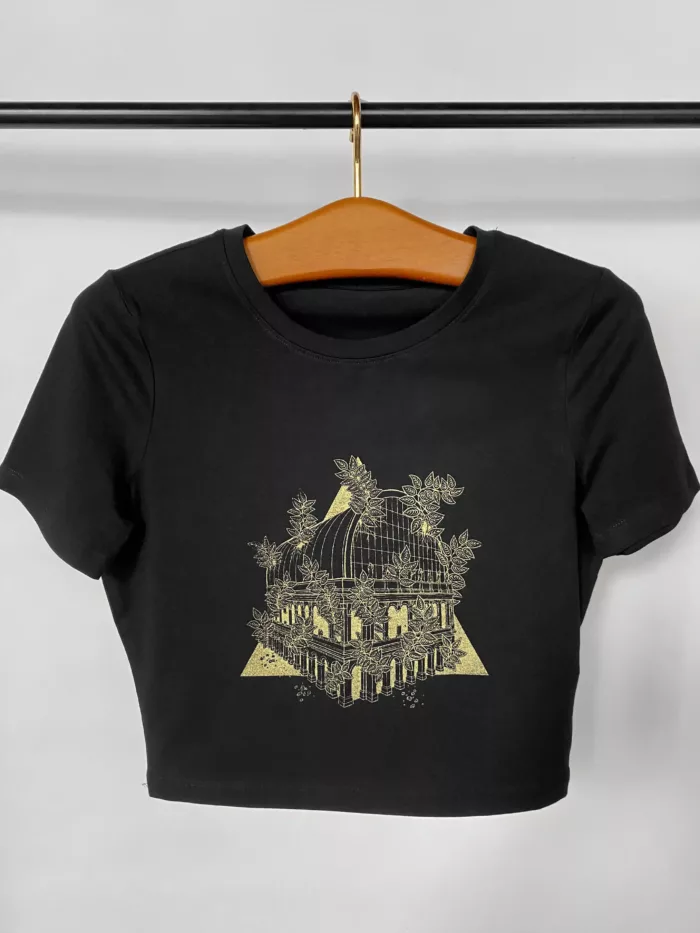 T-shirt femme noir motif "Urbain#2"