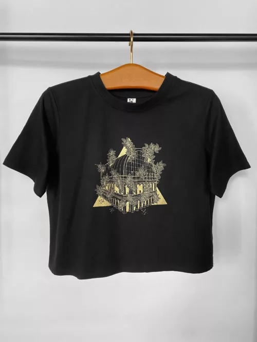 T-shirt femme noir motif "Urbain#2"