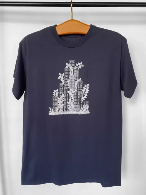 T-shirt homme bleu motif "Urbain #1"