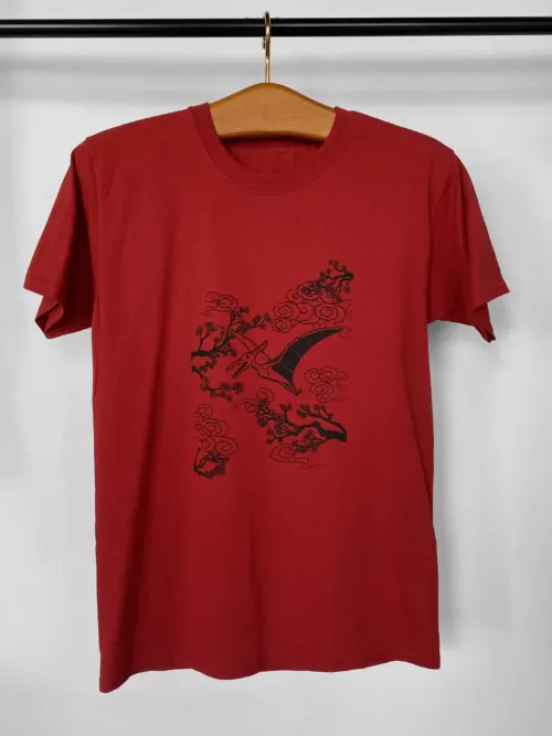 T-shirt homme rouge motif "Estampe"