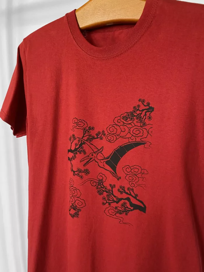 T-shirt homme rouge motif "Estampe"