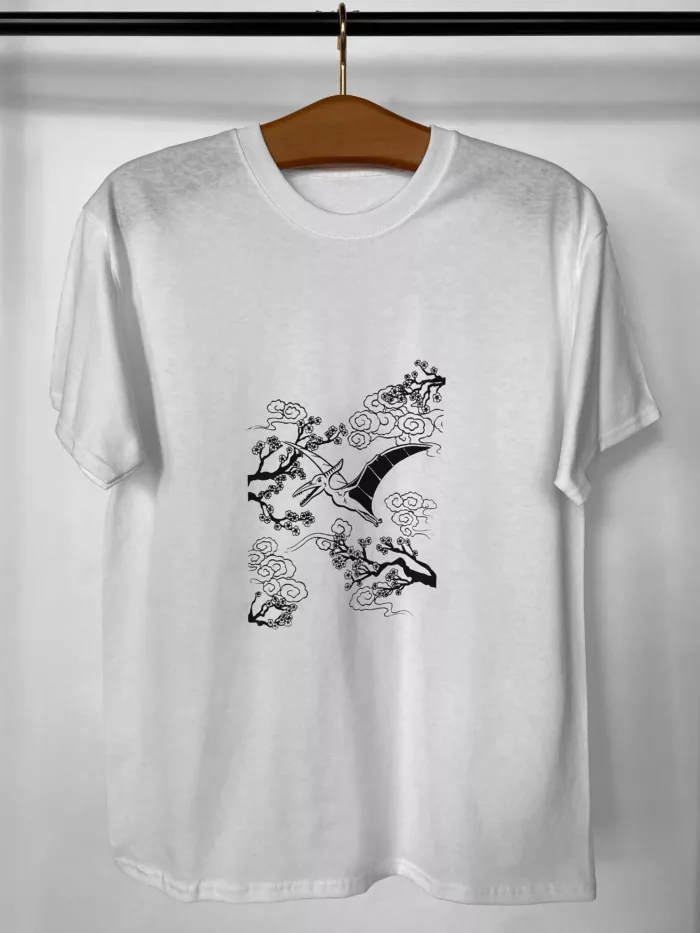 T-shirt Homme - Motif "Estampe" - Blanc