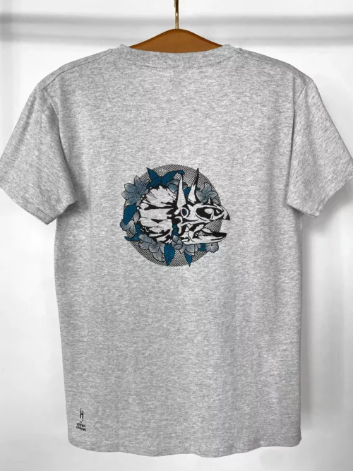 T-shirt homme motif "Dinoflore" bleu