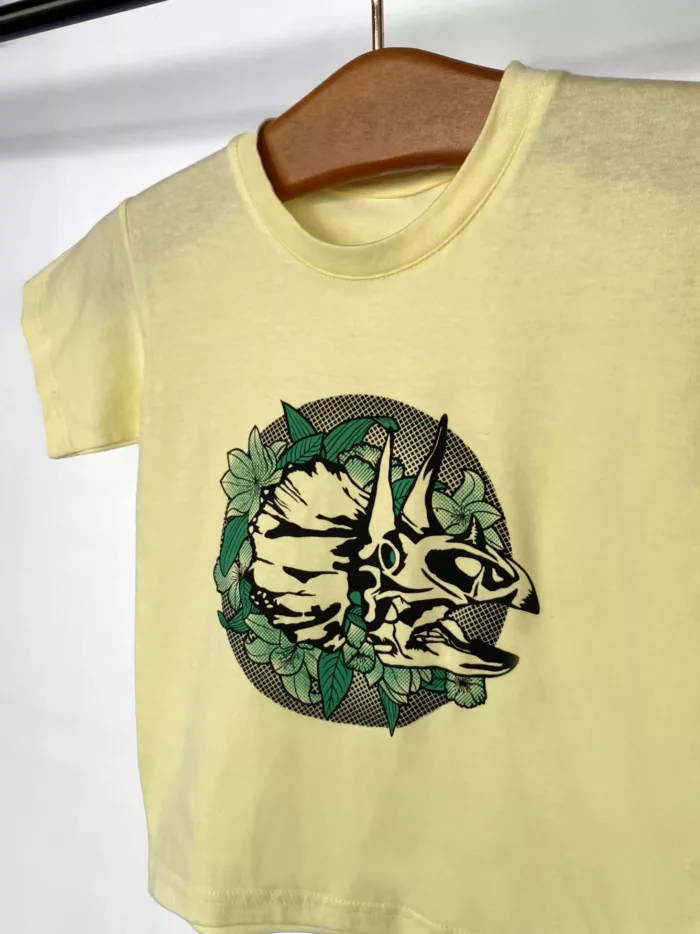 T-shirt enfant motif "Dinoflore"