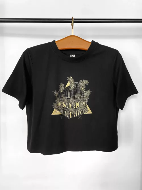 T-shirt femme noir motif "Urbain#2"