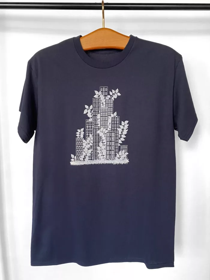 T-shirt homme bleu motif "Urbain #1"