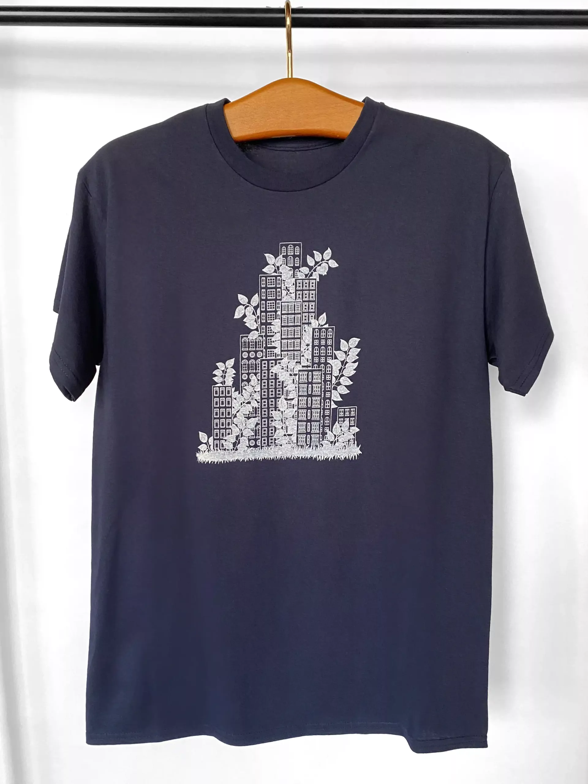 T-shirt homme bleu motif "Urbain #1"