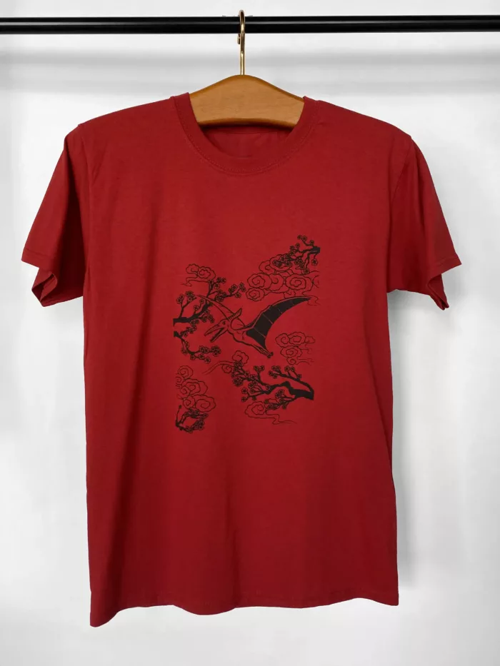 T-shirt homme rouge motif "Estampe"