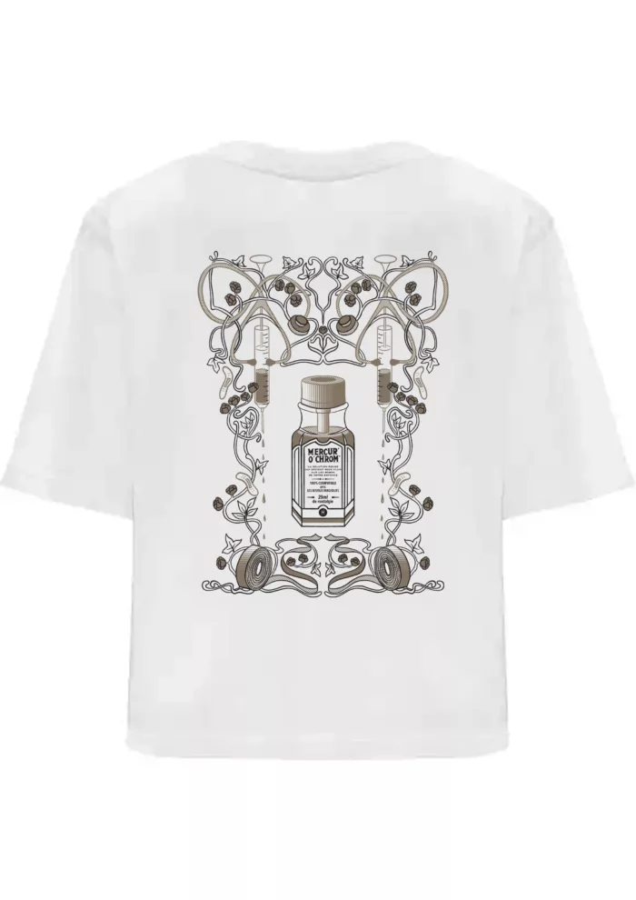 T-shirt femme blanc motif "Souvenir #1"