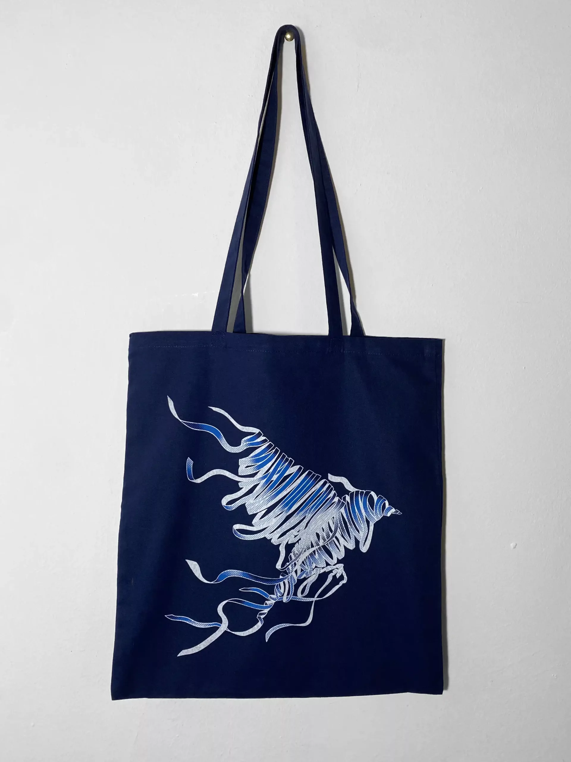 Tote bag "envolée #1" bleu