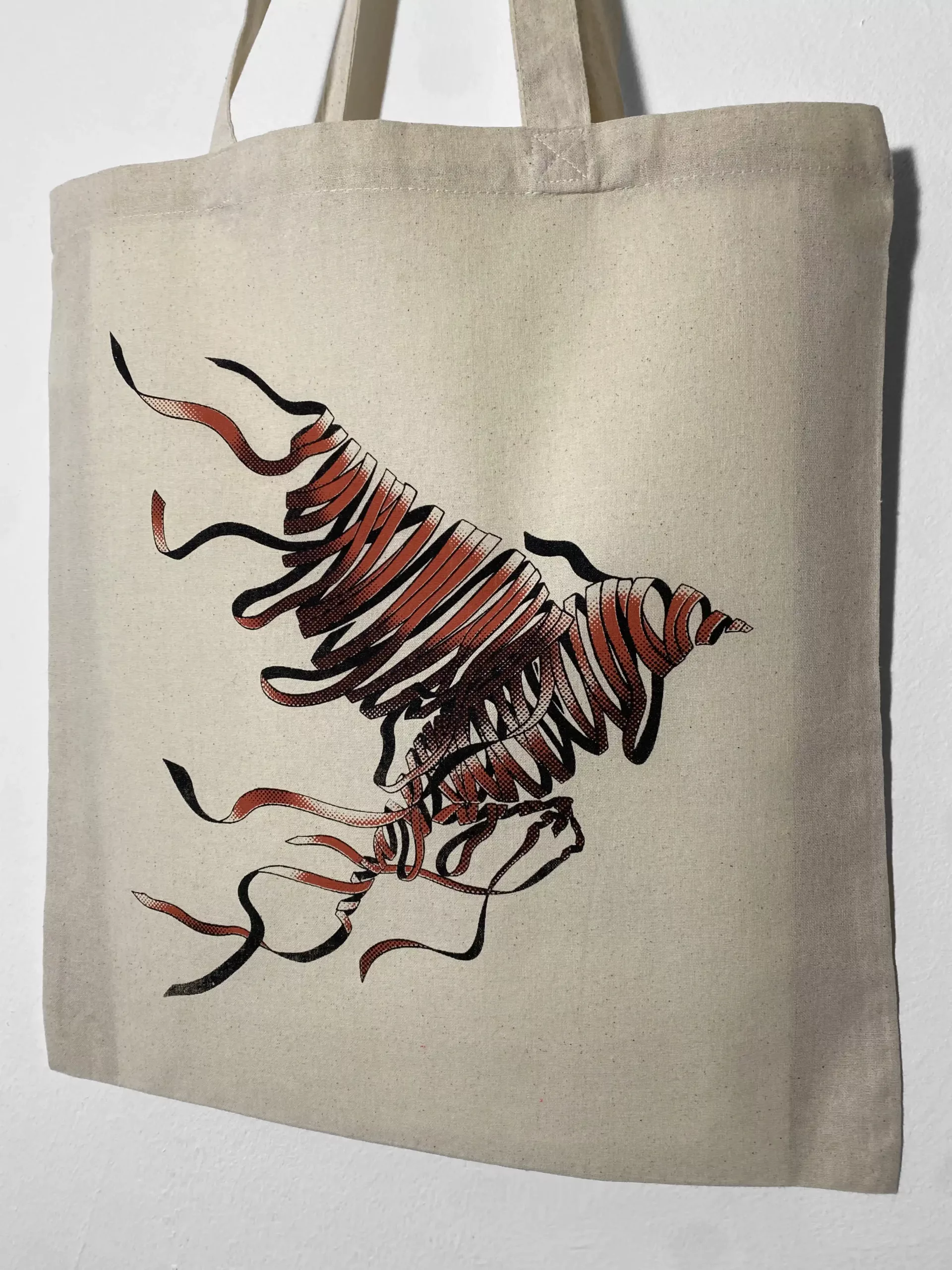 Tote bag "envolée #1" orange