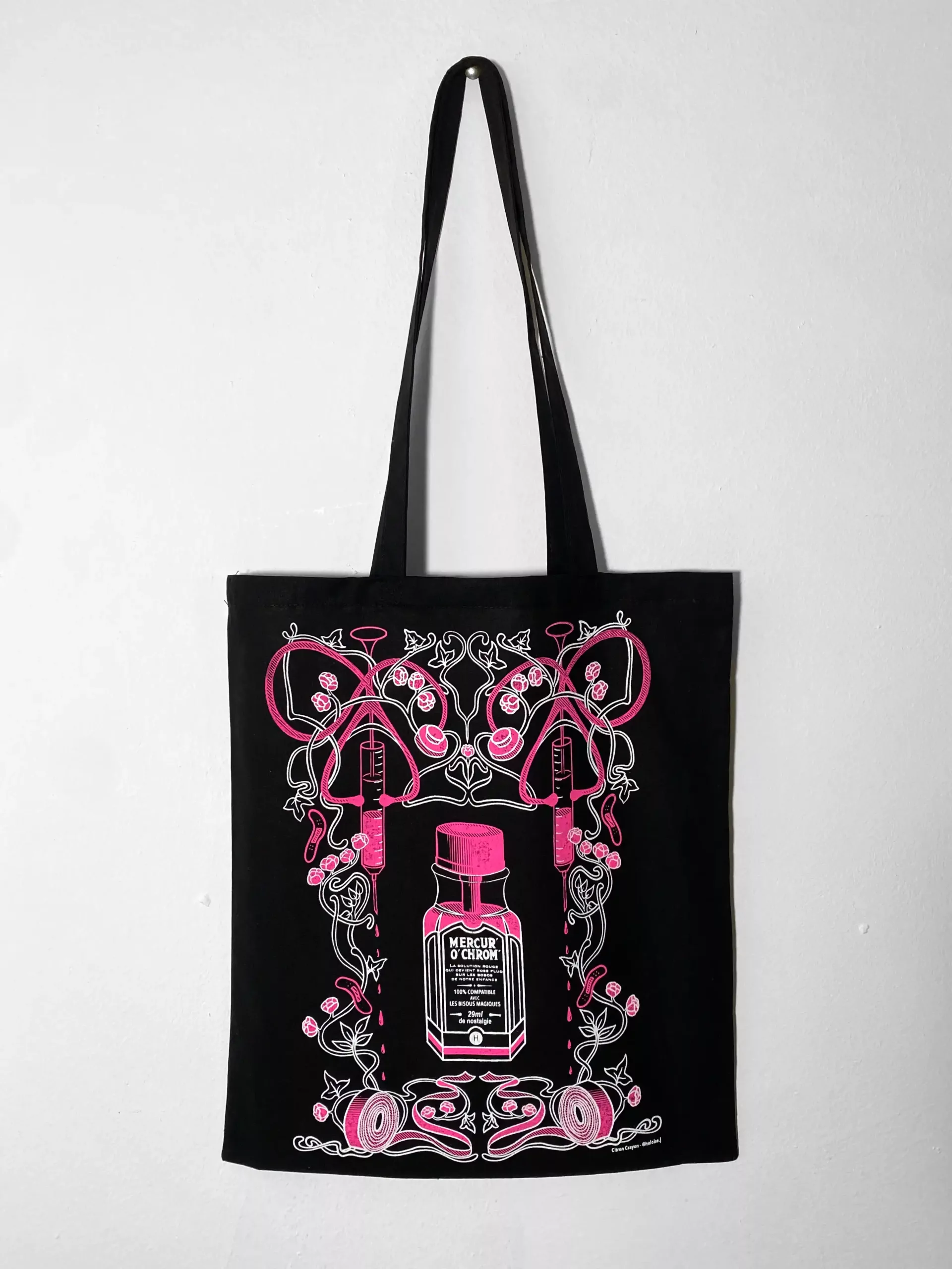 Tote bag "Souvenirs #1" noir